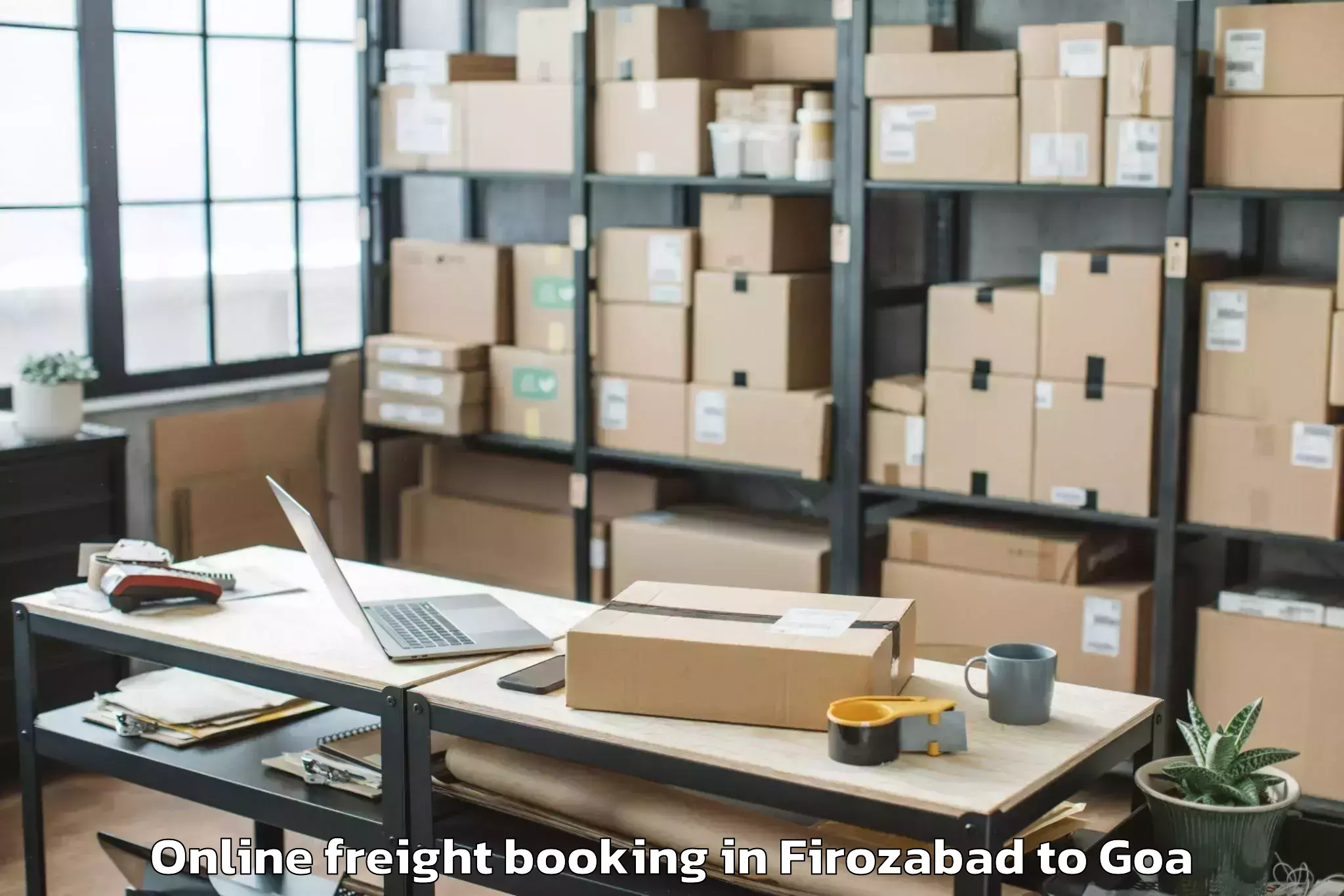 Book Firozabad to Aldona Online Freight Booking